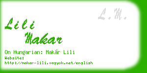 lili makar business card